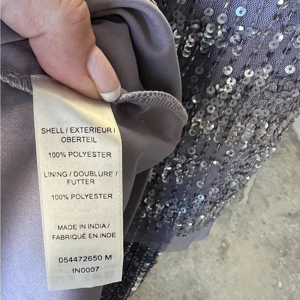 Aidan Mattox Silver Sequin Mini Dress - Picture 13 of 15